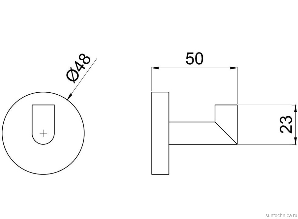 Крючок Allen Brau Priority 6.31001-MG брашированный графит, на шурупах
