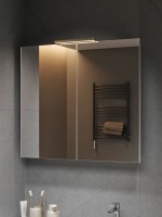 Зеркало-шкаф Alavann Cosmetic трюмо 90x80 с приближением, глянцевый белый