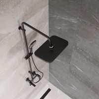 Душевая стойка STWORKI Готланд WH625-MB черная матовая