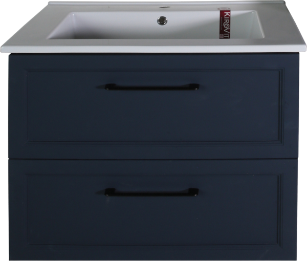 Тумба с раковиной ASB-Mebel Белмонти 75 ясень браш, софт синий