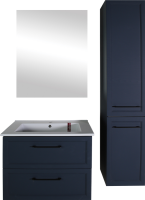 Тумба с раковиной ASB-Mebel Белмонти 75 ясень браш, софт синий