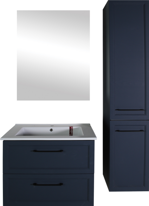 Тумба с раковиной ASB-Mebel Белмонти 75 ясень браш, софт синий