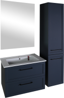 Тумба с раковиной ASB-Mebel Белмонти 75 ясень браш, софт синий