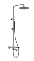 Душевая стойка AltroBagno Unione AltroBagnoUnione030210GM оружейная сталь Душевая стойка AltroBagno Unione AltroBagnoUnione030210GM оружейная сталь