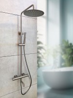 Душевая стойка AltroBagno Unione AltroBagnoUnione030210GM оружейная сталь Душевая стойка AltroBagno Unione AltroBagnoUnione030210GM оружейная сталь