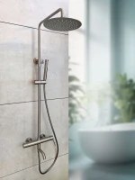 Душевая стойка AltroBagno Unione AltroBagnoUnione030210GM оружейная сталь Душевая стойка AltroBagno Unione AltroBagnoUnione030210GM оружейная сталь