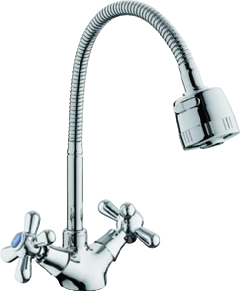 Смеситель для кухни D-lin D153819-T с гибким изливом, хром
