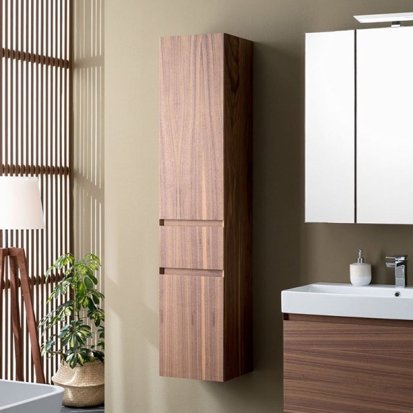 Шкаф пенал для ванной Aquanet Нью-Йорк 35 L орех