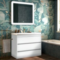 Мебель для ванной комнаты Art&Max Family 100, напольная, Bianco Lucido