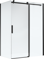 Душевой уголок Good Door Galaxy WTW+SP-C-В 120x90, профиль черный + очиститель для стекол