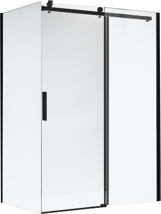 Душевой уголок Good Door Galaxy WTW+SP-C-В 120x90, профиль черный + очиститель для стекол
