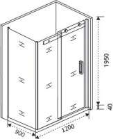 Душевой уголок Good Door Galaxy WTW+SP-C-В 120x90, профиль черный + очиститель для стекол