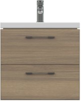 Мебель для ванной комнаты Cersanit Lara 50, раковина Como 50, зеркало LED 051 pro 55, с микрофоном и динамиками