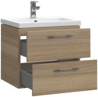 Мебель для ванной комнаты Cersanit Lara 50, раковина Como 50, зеркало LED 051 pro 55, с микрофоном и динамиками
