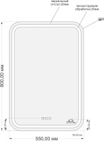 Мебель для ванной комнаты Cersanit Lara 50, раковина Como 50, зеркало LED 051 pro 55, с микрофоном и динамиками