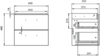 Мебель для ванной комнаты Cersanit Lara 50, раковина Como 50, зеркало LED 051 pro 55, с микрофоном и динамиками