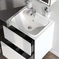 Тумба под раковину без столешницы AM.PM Func 60 белая матовая, с 2 ящиками