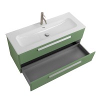 Тумба под раковину без столешницы Cezares Eco Cer-N 120 фисташковый софт, ручки сатин