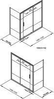 Шторка на ванну Aquanet Practic 150x80