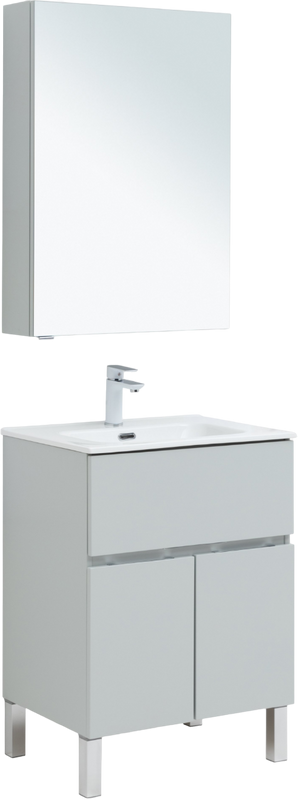 Мебель для ванной комнаты Aquanet Алвита 60 напольная, серая