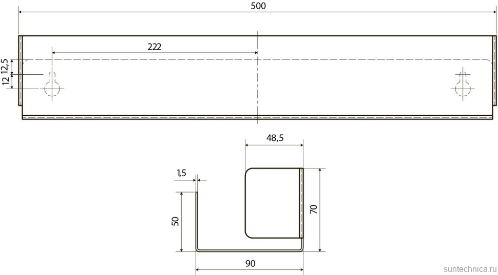 Полка Bemeta Living 101502400 черная