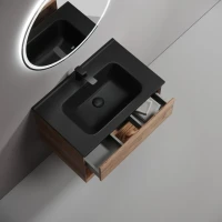 Тумба с раковиной Sancos Marmi 1.0 70 дуб чарльстон, раковина CN7007MB