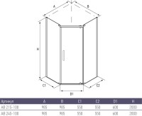 Душевой уголок Alex Baitler AB215-100 Душевой уголок Alex Baitler AB215-100