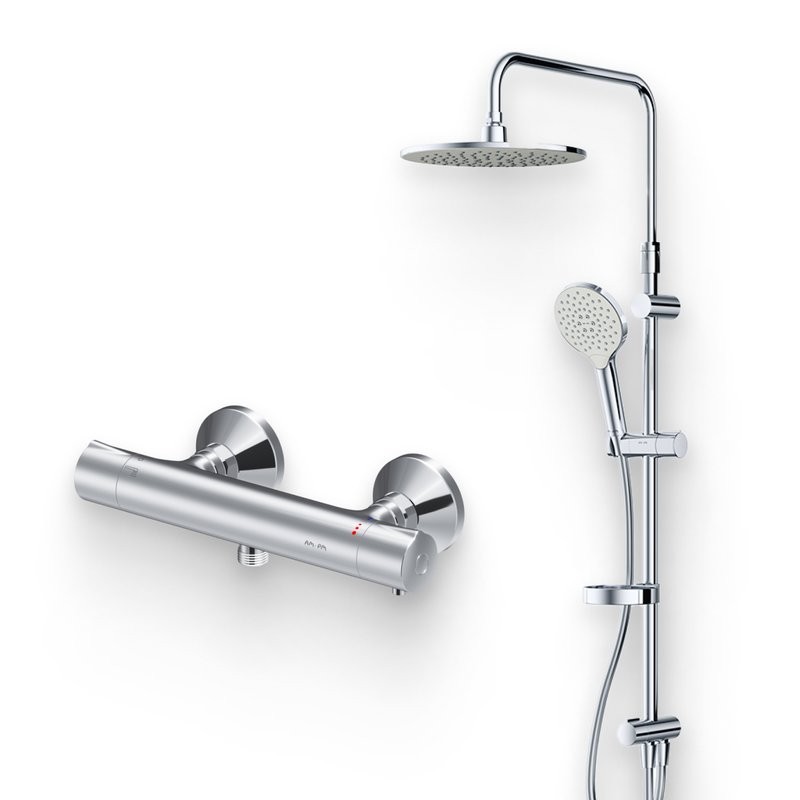 Душевой комплект Термостат AM.PM Like F8040000 + Стойка F0780064