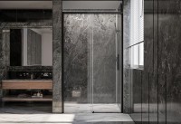 Дверь для душевого уголка Veconi Premium Trento PTD-40B 150 см, профиль черный матовый, стекло прозрачное