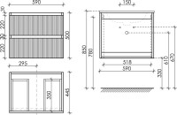 Тумба с раковиной Sancos Snob R 60 см, bianco
