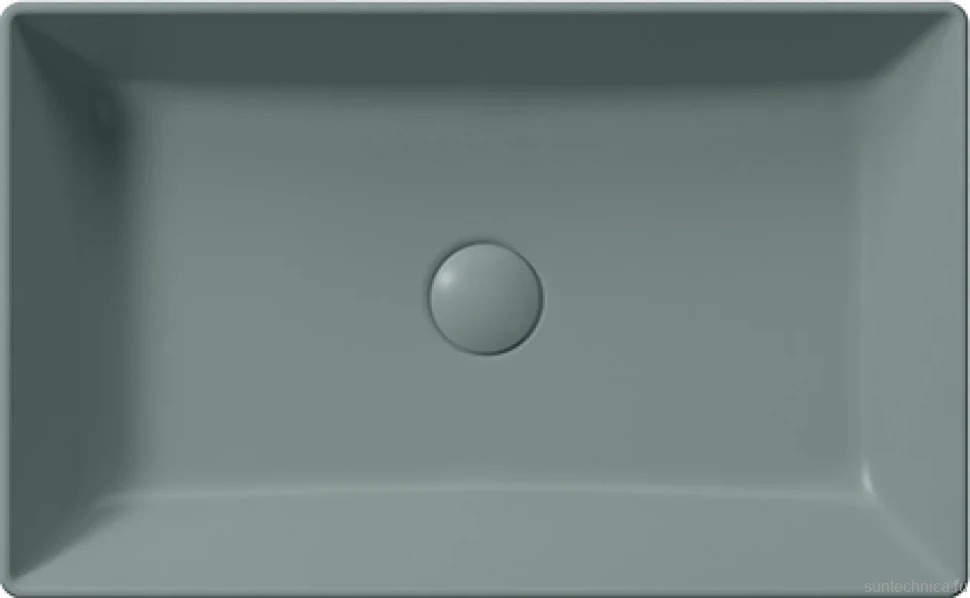 Накладная раковина GSI Kube X 60x37, серая, прямоугольная
