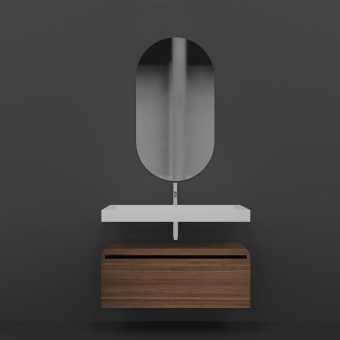 Мебель для ванной Armadi Art Flat 100 подвесная, dark oak