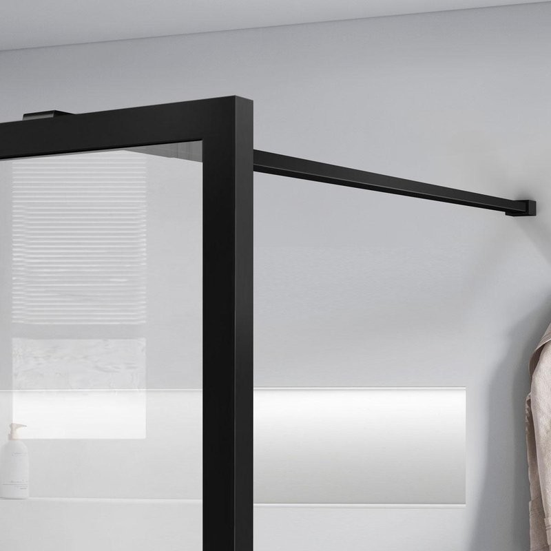 Душевая перегородка Vincea Walk-in HP Art VSW-1HC100CFB 100 см, профиль матовый черный, стекло прозрачное, рифленое
