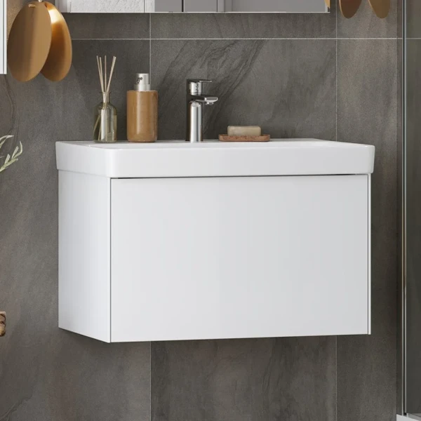 Тумба с раковиной AQUATON Асти 70 белая