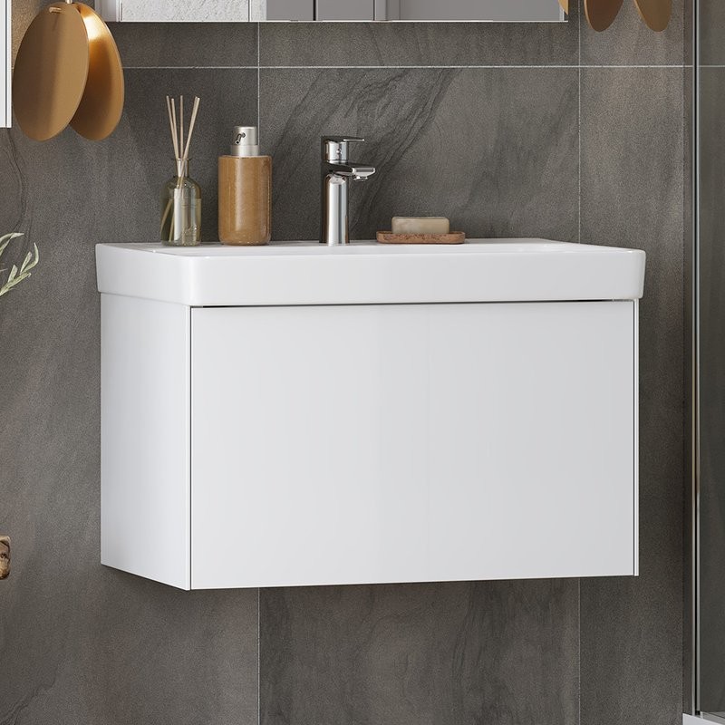 Тумба с раковиной AQUATON Асти 70 белая