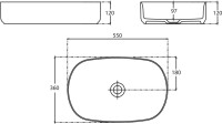 Накладная раковина Allen Brau Fantasy Oval 55x36, индиго