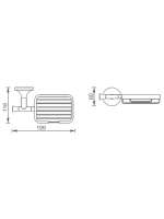 Мыльница AltroBagno Corposo 080710 Cr настенная, хром Мыльница AltroBagno Corposo 080710 Cr настенная, хром