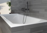 Акриловая ванна Riho Linares R 180x80 см, правая, встраиваемая, белая, на ножках