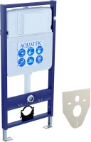 Комплект Унитаз подвесной AQUATEK Вега AQ1905-00 безободковый, с микролифтом + Инсталляция Standard INS-0000012 + Комплект креплений KKI-0000002 + Кнопка KDI-0000010 глянцевый хром