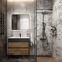 Душевая стойка STWORKI Малунг S11170BG матовый чёрный, глянцевое золото
