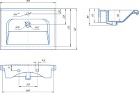 Тумба с раковиной Sanflor Бруно 70, белый, орегон