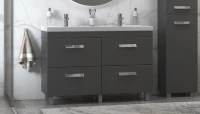 Тумба с раковиной Velvex Orlando 120 серая