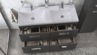 Тумба с раковиной Velvex Orlando 120 серая