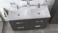 Тумба с раковиной Velvex Orlando 120 серая