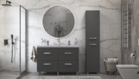 Тумба с раковиной Velvex Orlando 120 серая