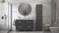 Тумба с раковиной Velvex Orlando 120 серая