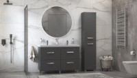 Тумба с раковиной Velvex Orlando 120 серая
