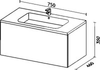 Мебель для ванной комнаты Sanvit Авеню 1 75, белая