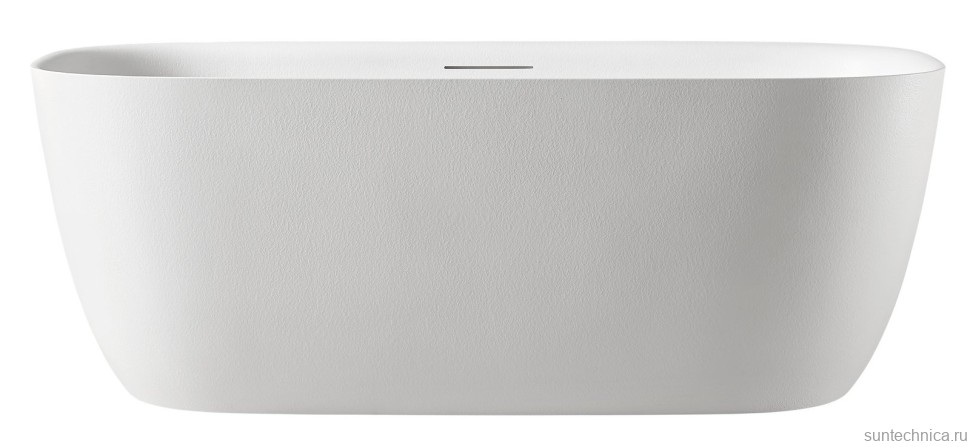 Ванна из искусственного камня AltroBagno Luciana 090221 170x80 см, отдельностоящая, матовая белая, овальная, на ножках, с донным клапаном