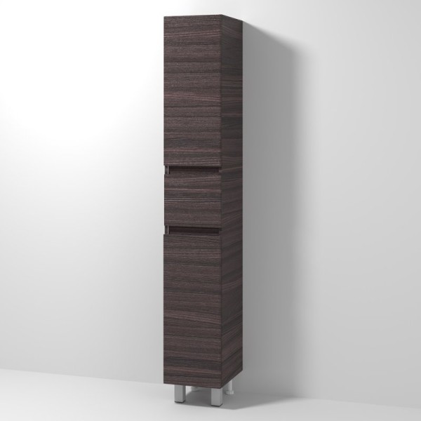 Шкаф пенал для ванной Vod-Ok Best 30 L с бельевой корзиной, палисандр